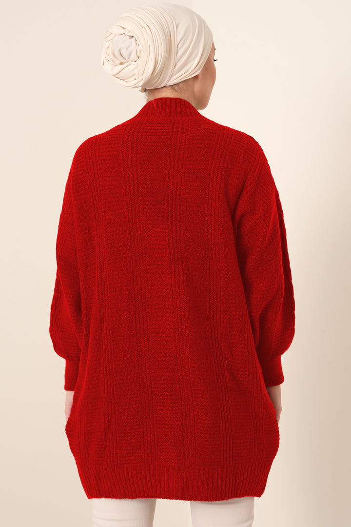 BGD Women Hijab Cardigan - Red - Lagos de Moreno