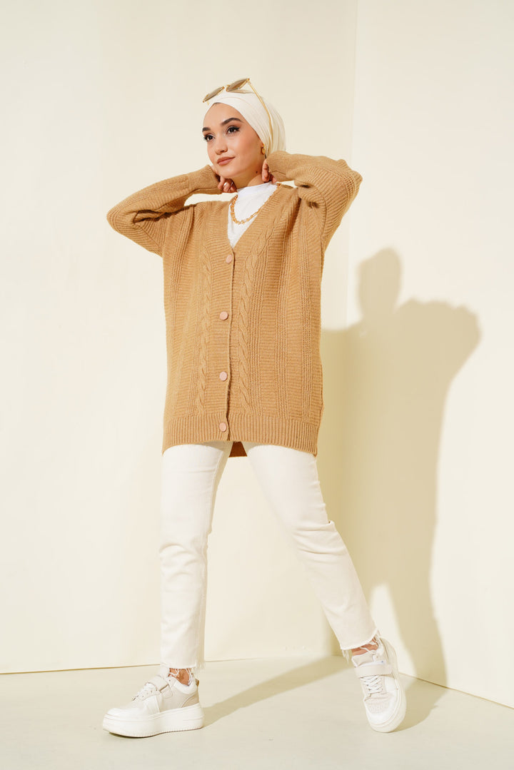 BGD Women Hijab Cardigan - Mink - Mühlhausen