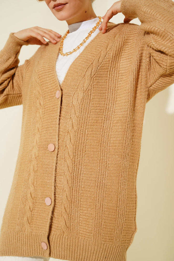 BGD Women Hijab Cardigan - Mink - Mühlhausen