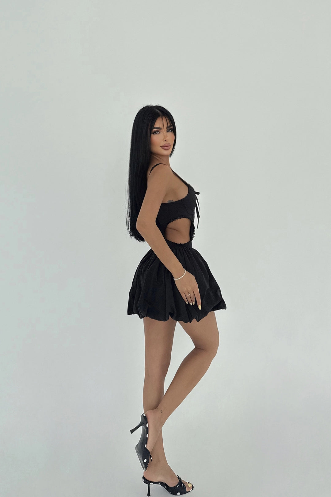 EYY Women Siyah Askılı Mini Elbise - Idaho Falls