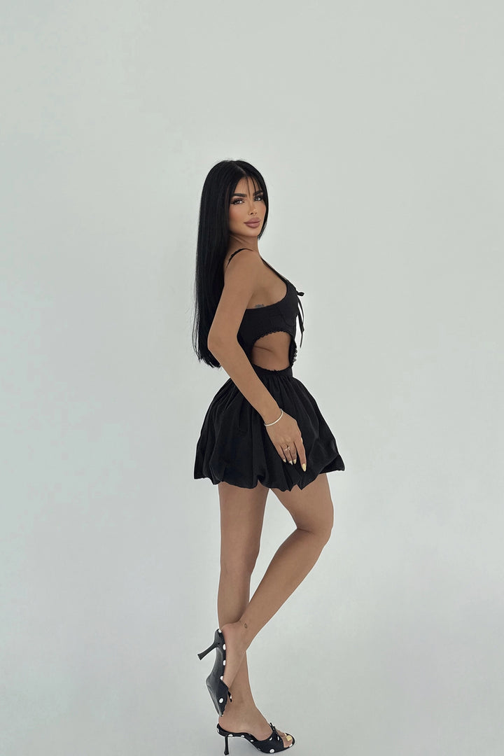 EYY Women Siyah Askılı Mini Elbise - Idaho Falls