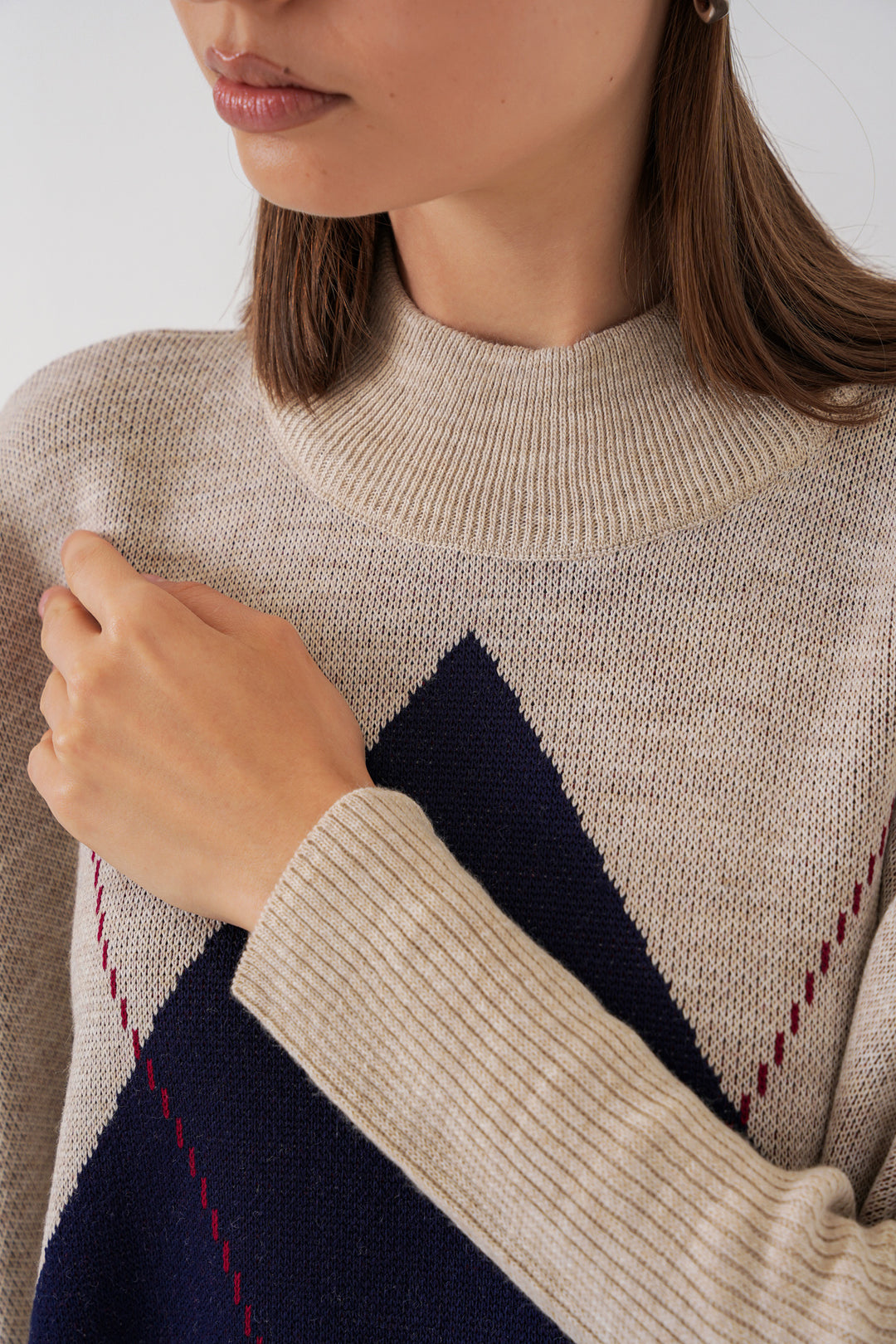 BGD Women Slit Poncho Sweater - OFF-WHITE - Aalst