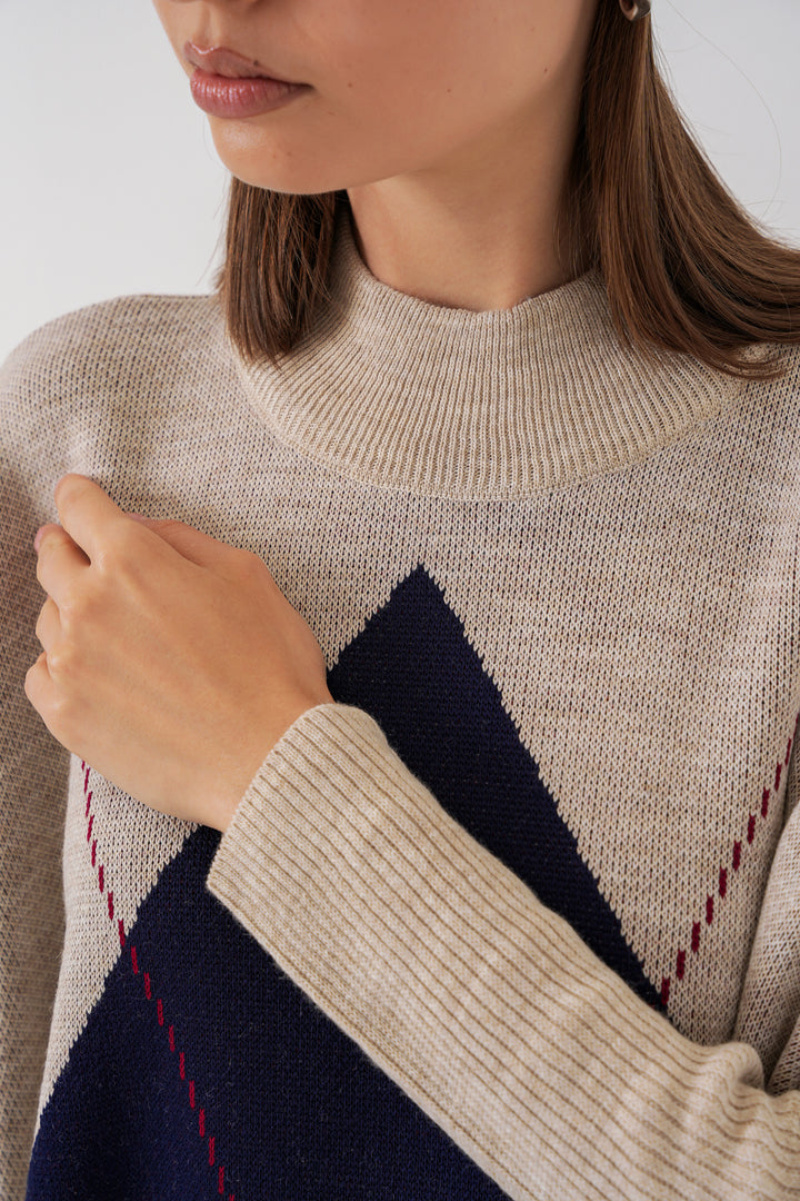 BGD Women Slit Poncho Sweater - OFF-WHITE - Aalst