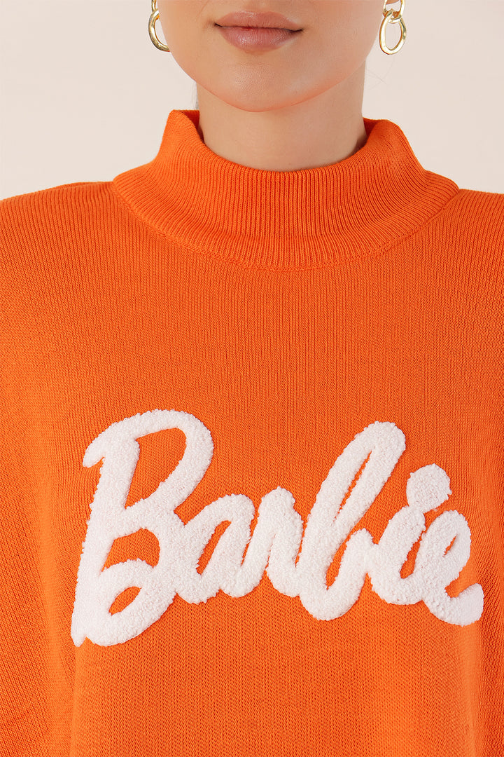 BGD Women Slit Poncho Sweater - D. Orange - Avondale