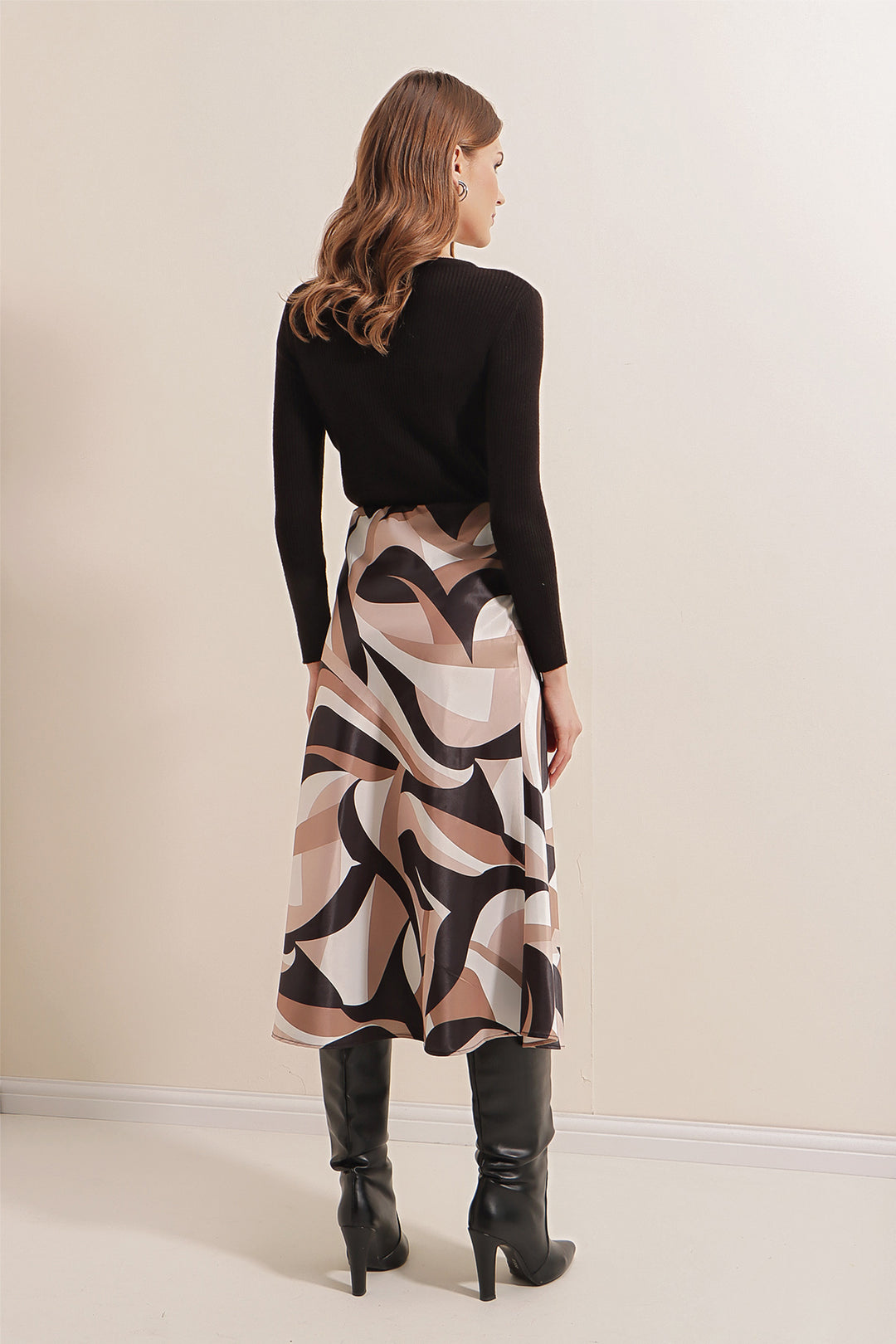 BGD Women Satin Skirt - Beige - Tamiami