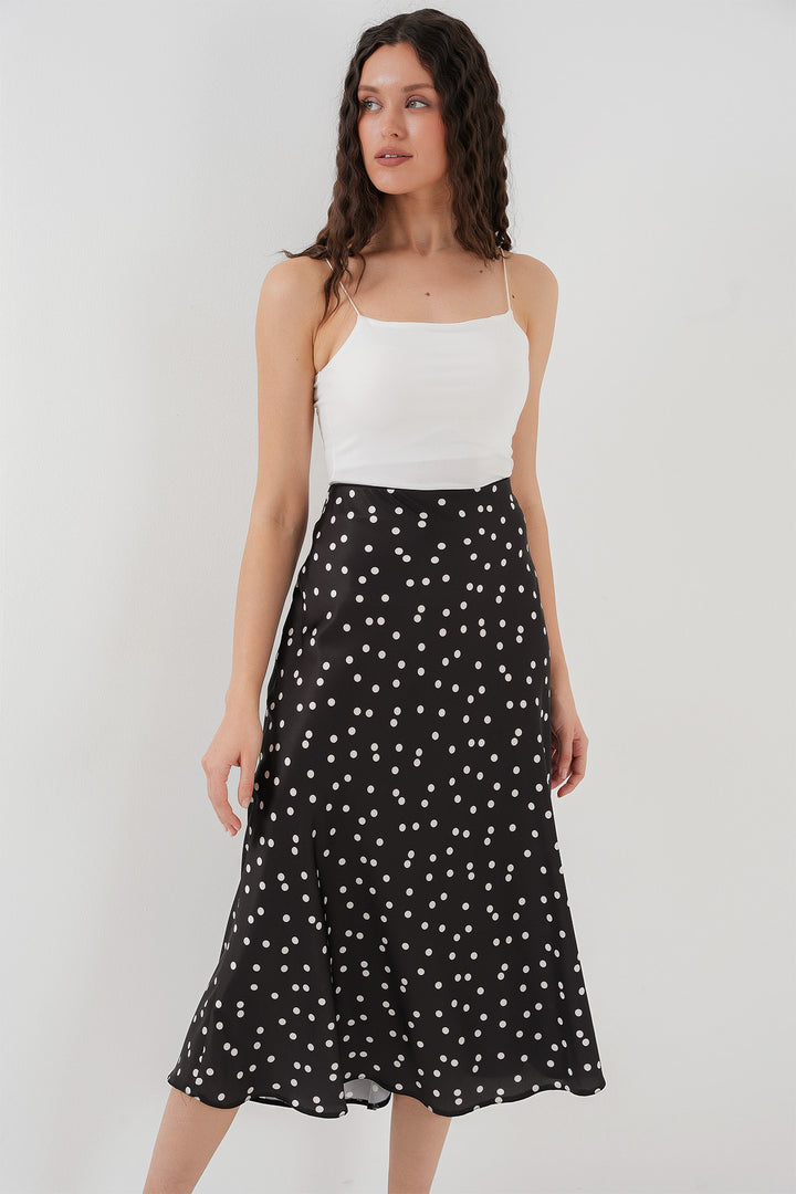 BGD Women Satin Skirt - Black - Échirolles