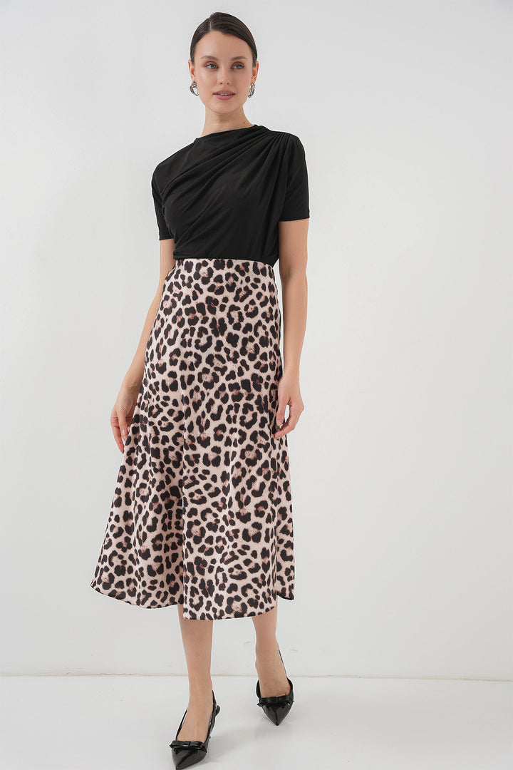 BGD Women Satin Skirt - T. Brown - Issaquah
