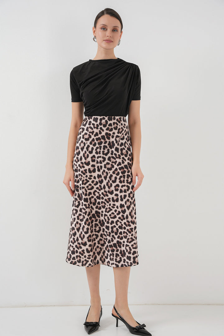 BGD Women Satin Skirt - T. Brown - Issaquah