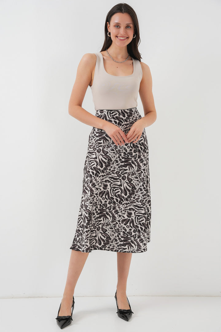 BGD Women Satin Skirt - Z.Bej - Tepic