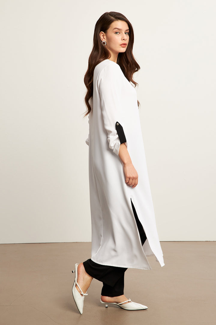 ZRF Women Afra Tunic Pants Set - White - Oss
