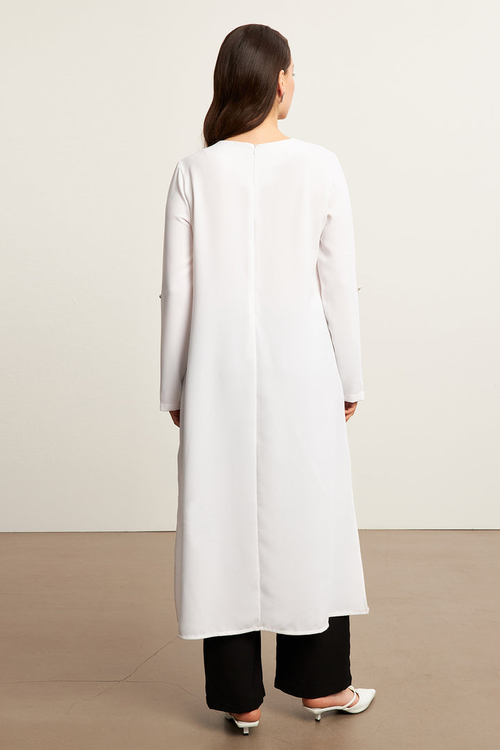 ZRF Women Afra Tunic Pants Set - White - Oss