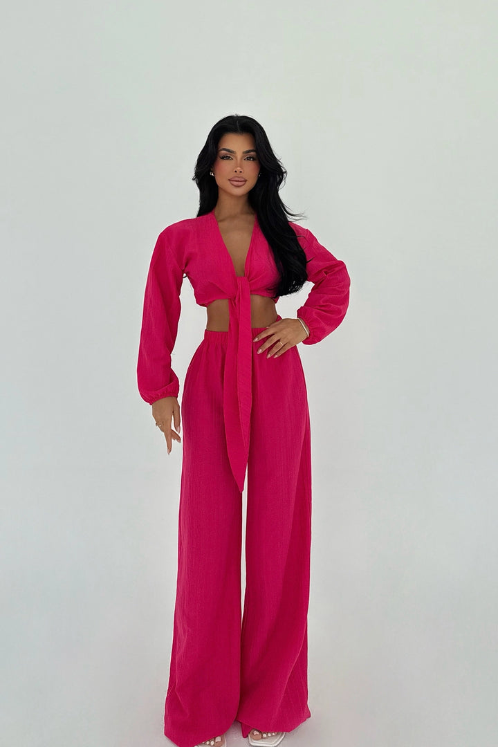 EYY Women Fuchsia Adelina Tied Suit - North Vancouver