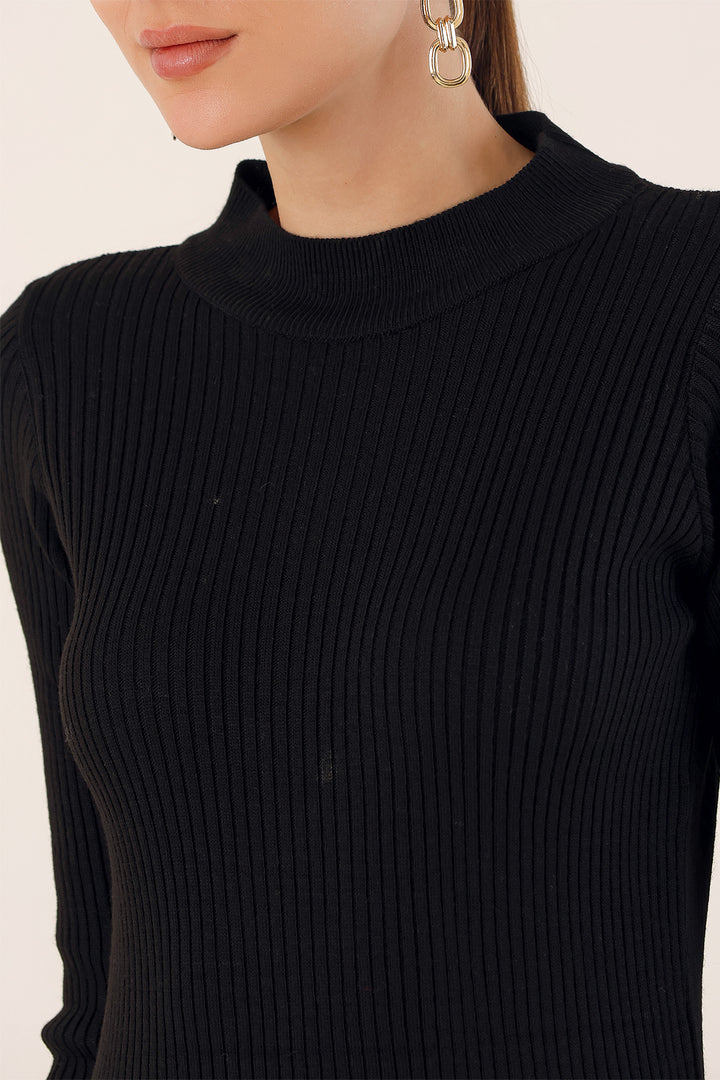 BGD Women Slit Knit Dress - Black - Avondale