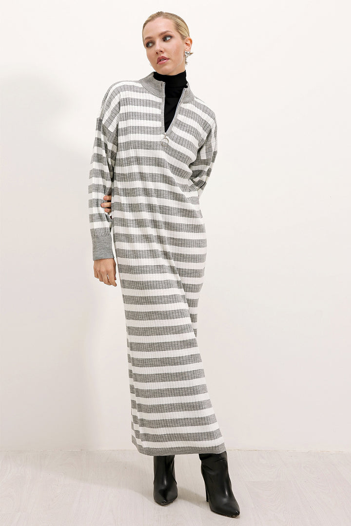 BGD Women Knit Dress - Light Grey - Avondale
