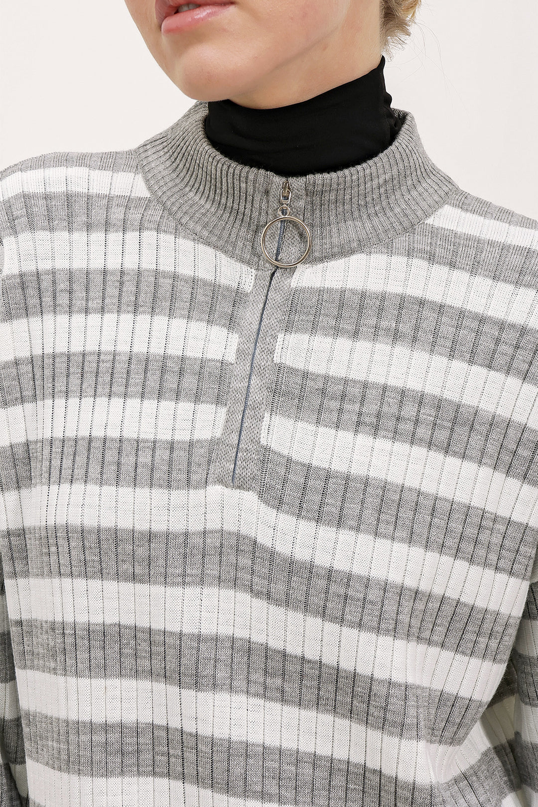 BGD Women Knit Dress - Light Grey - Avondale