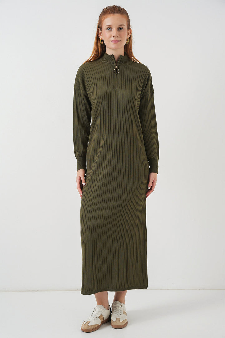 BGD Women Knit Dress - Khaki - Folkestone