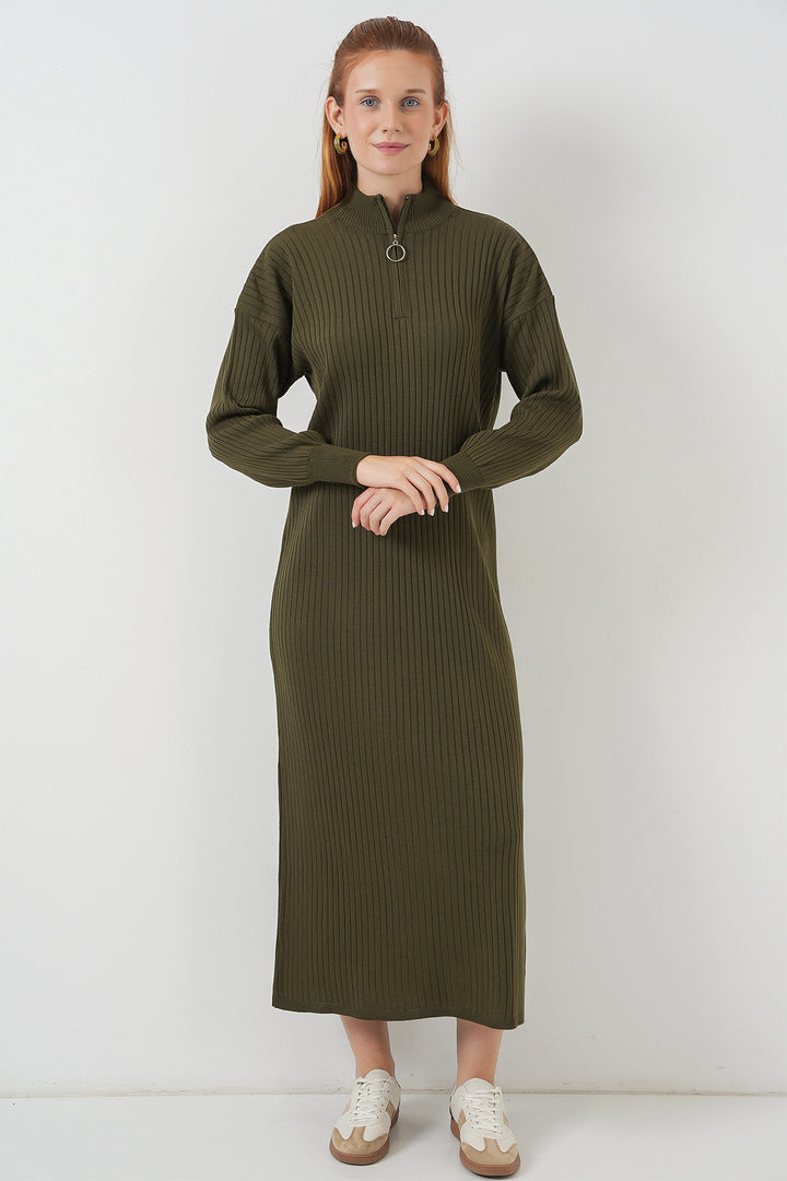 BGD Women Knit Dress - Khaki - Folkestone