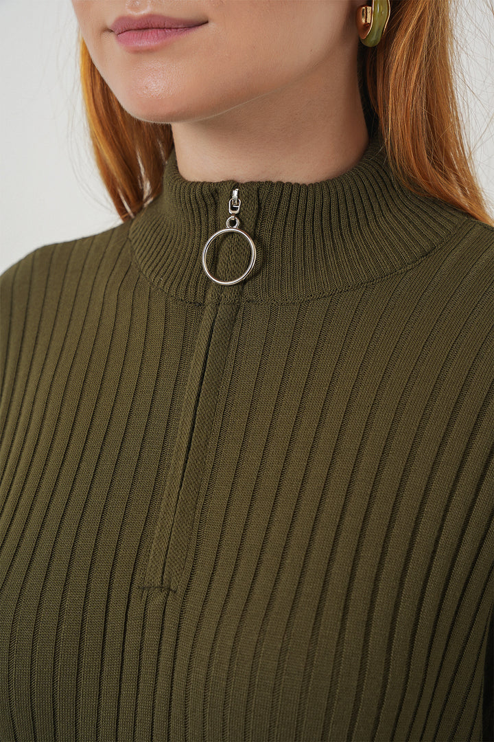 BGD Women Knit Dress - Khaki - Folkestone