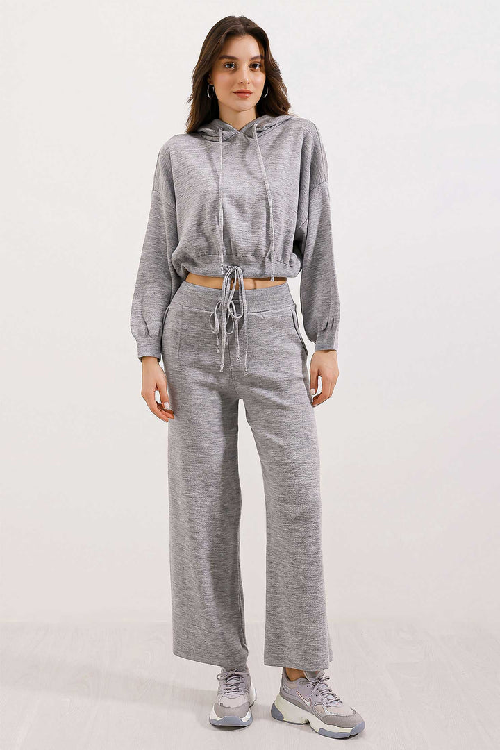 BGD Women Hooded Oversized Two-Piece Set - Gray - Avondale