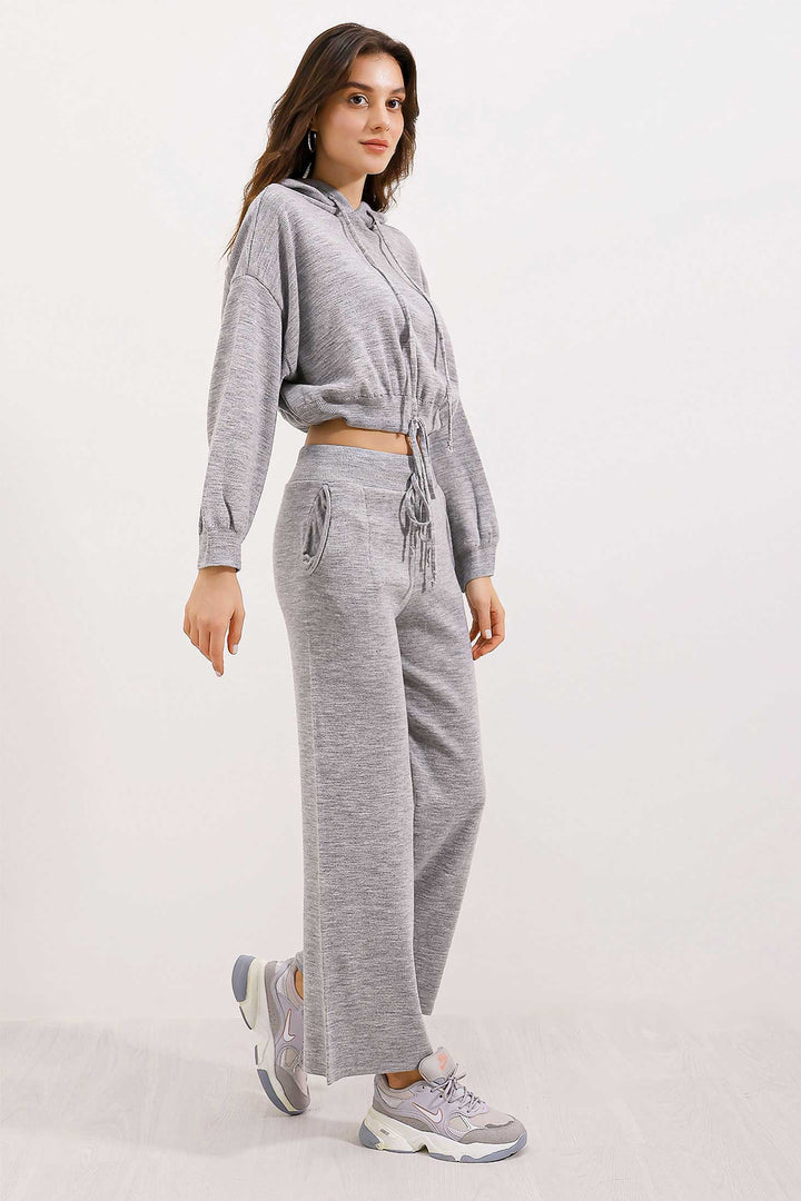 BGD Women Hooded Oversized Two-Piece Set - Gray - Avondale