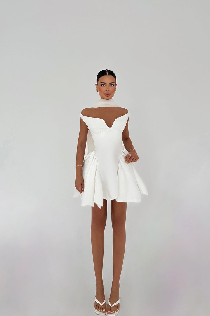 EYY Women Beyaz Arka Detaylı Mini Elbise - Louisville