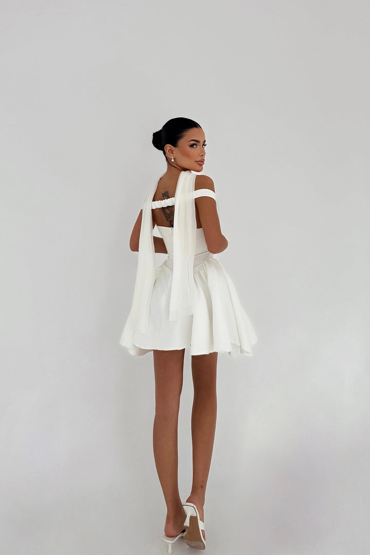 EYY Women Beyaz Arka Detaylı Mini Elbise - Louisville