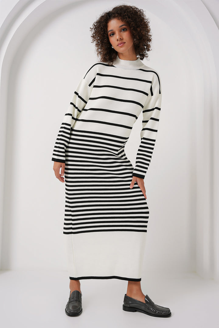 BGD Women Long Knit Dress - Off-White - Hayes