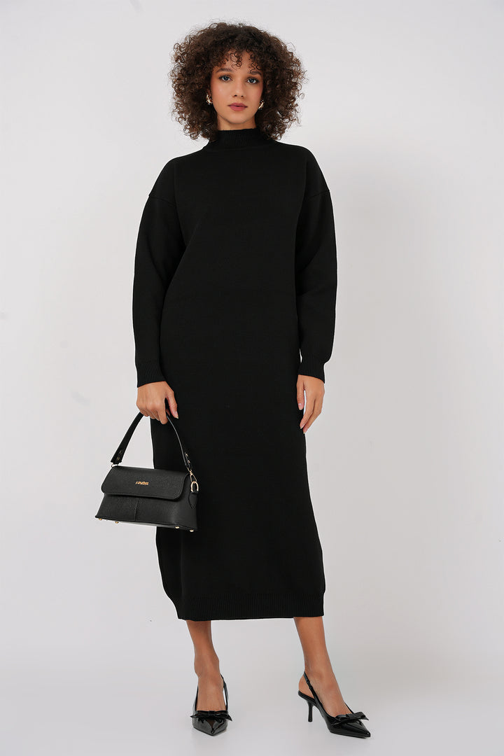 BGD Women Long Knit Dress - Black - Abington