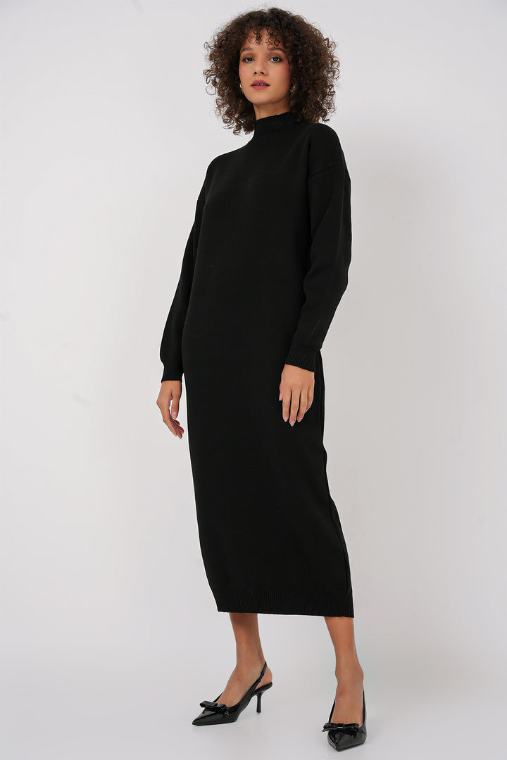 BGD Women Long Knit Dress - Black - Abington