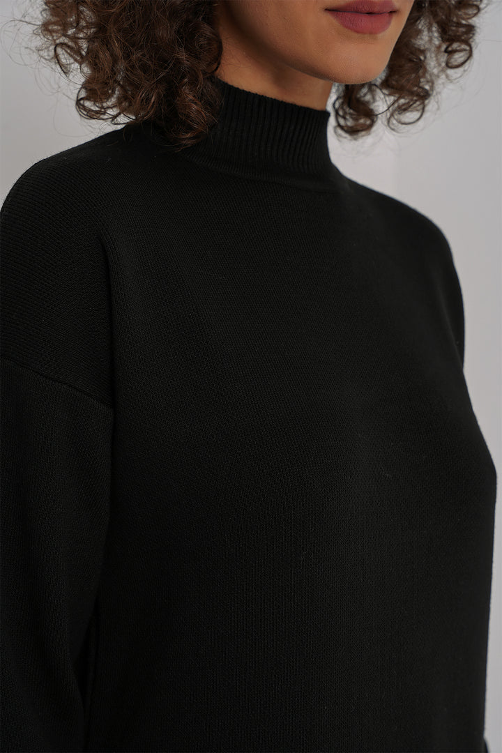 BGD Women Long Knit Dress - Black - Abington