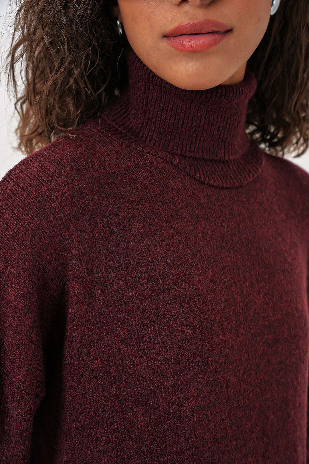 BGD Women Knit Skirt Sweater Set - Burgundy - Pueblo