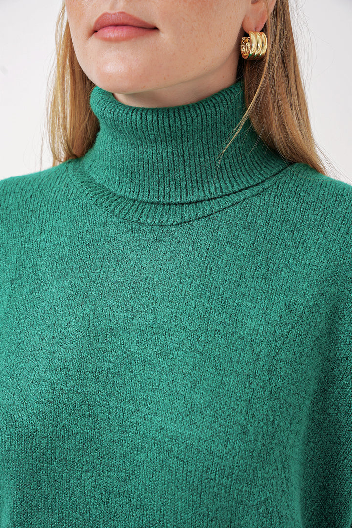 BGD Women Knit Skirt Sweater Set - Emerald Green - Lynnwood