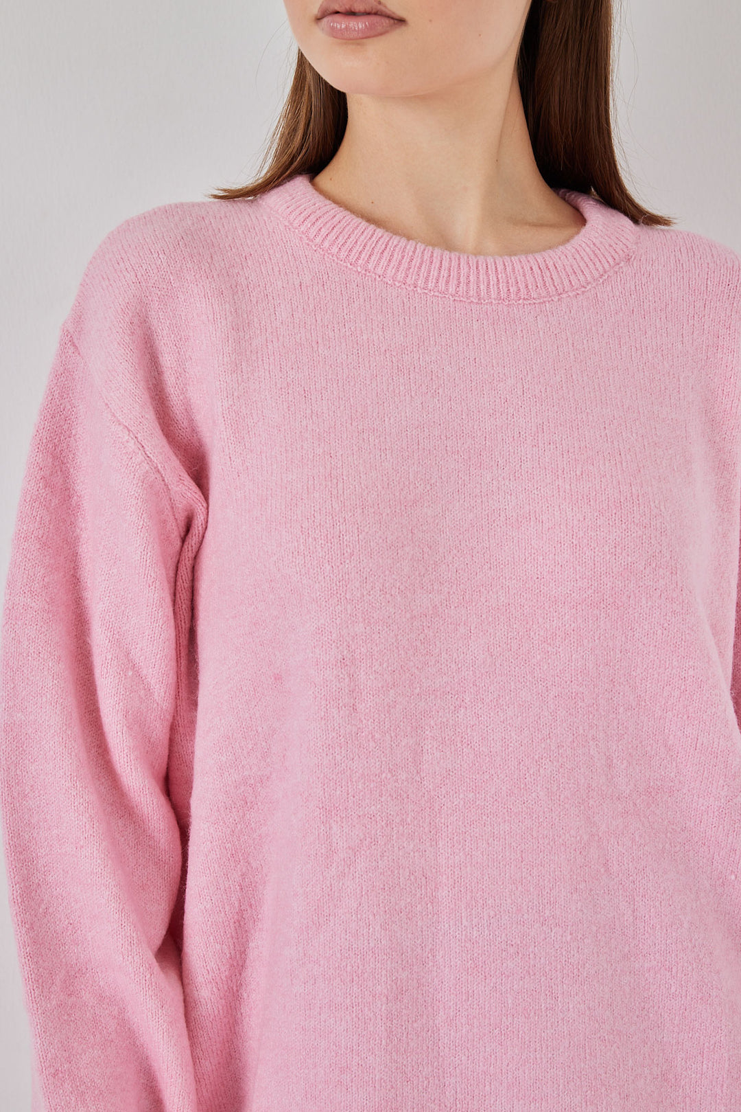 BGD Women Baklava Patterned Oversized Sweater - A. Pink - Ormond Beach