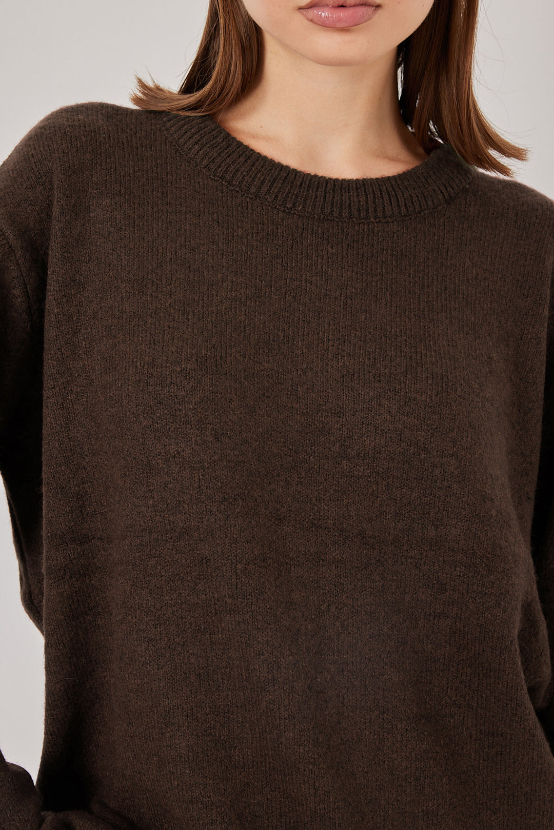 BGD Women Baklava Patterned Oversized Sweater - Dark Brown - Saint-Denis