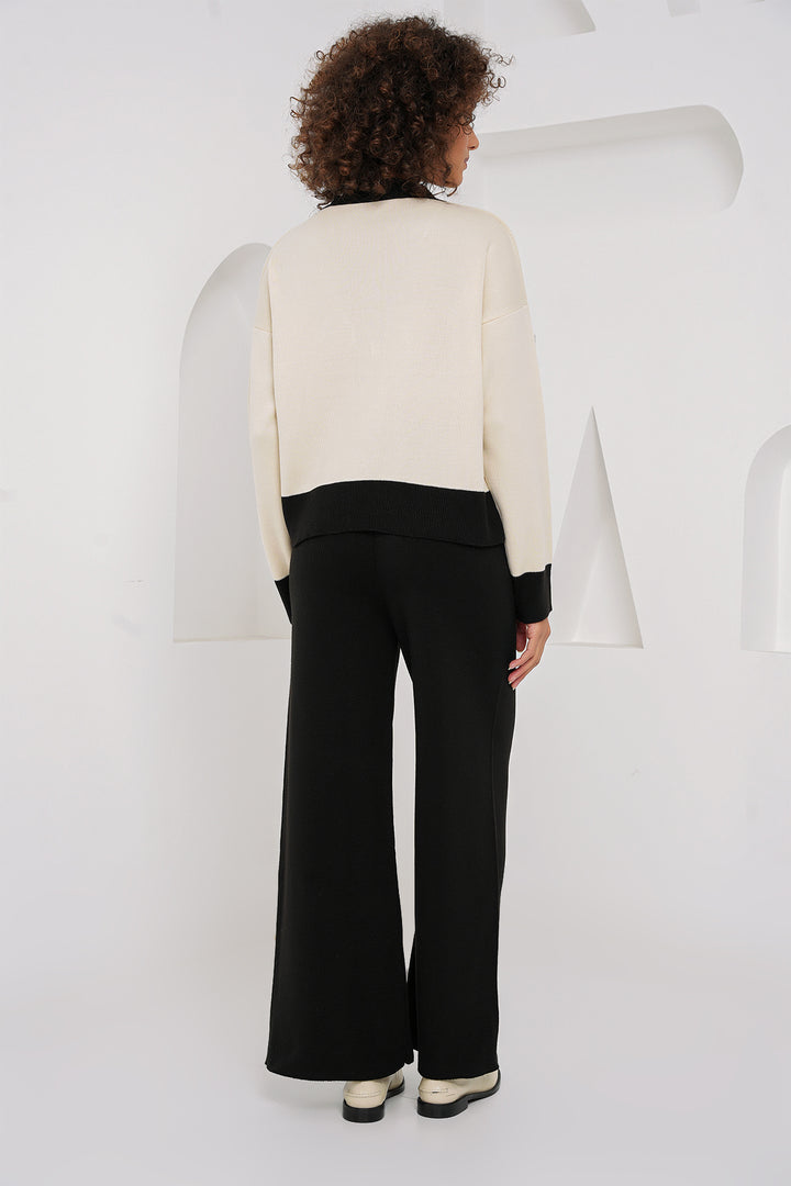 BGD Women Knit Cardigan Pants Set - Ecru - Torres Vedras