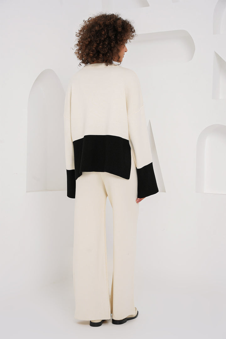 BGD Women Oversized Sweater Pants Set - Ecru - Margate