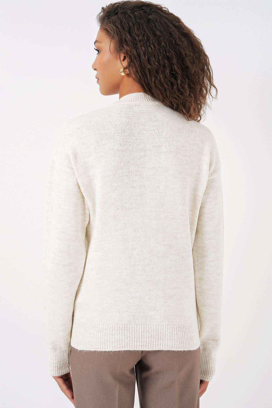 BGD Women Women's Buttoned Cardigan - Ecru - Soteapan