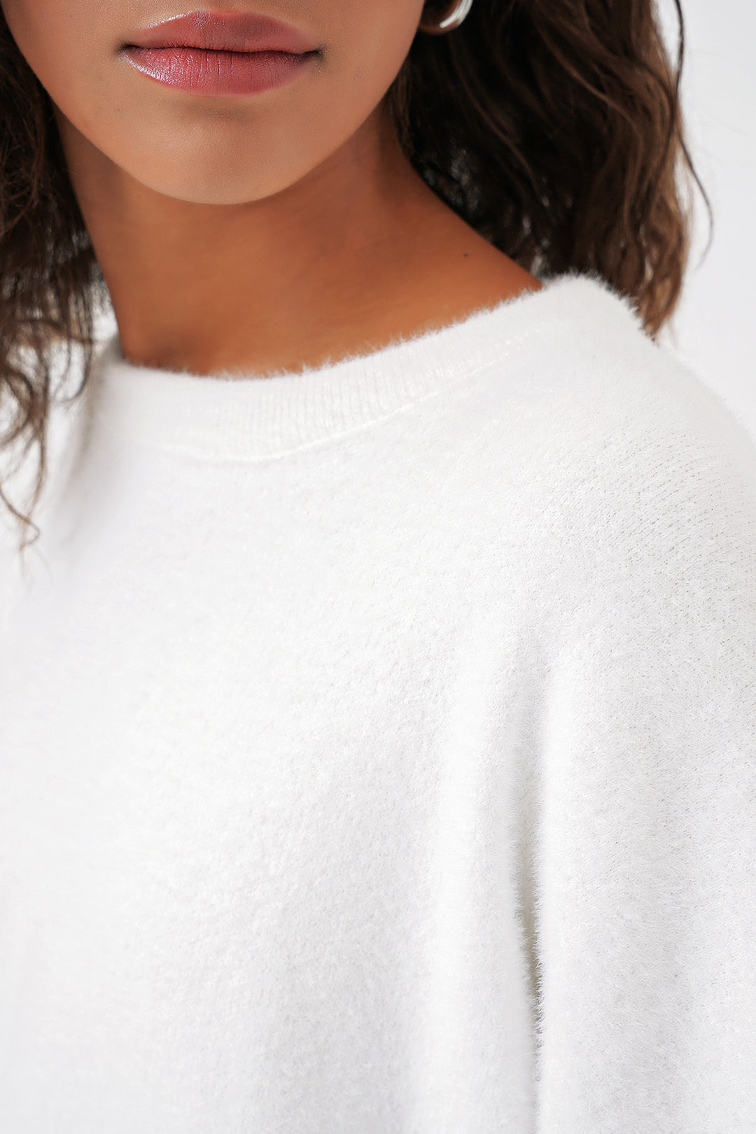 BGD Women Soft Textured Knit Sweater - White - Rochester