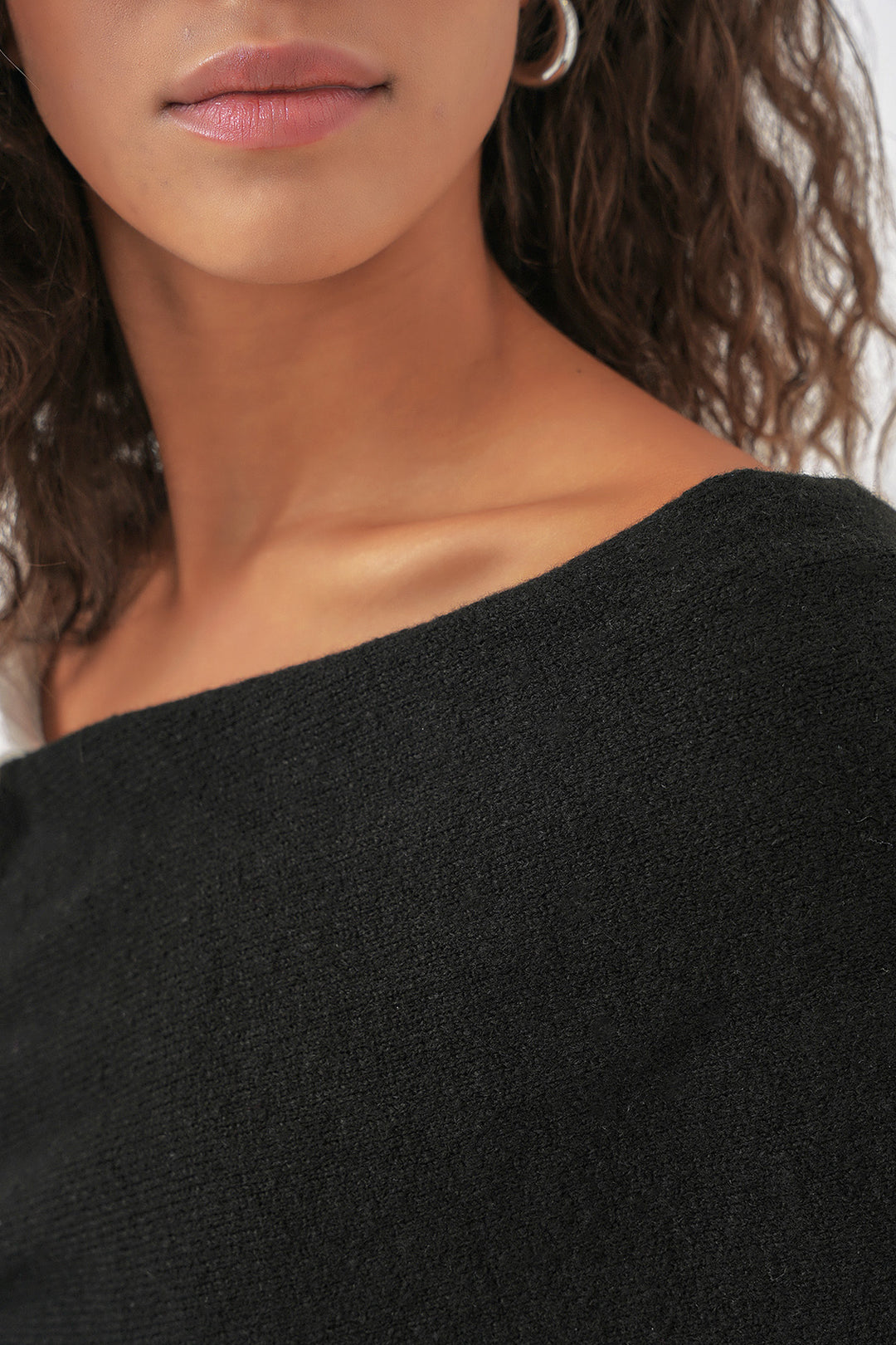 BGD Women Shirt Detailed Knit Sweater - Black - Vitrolles