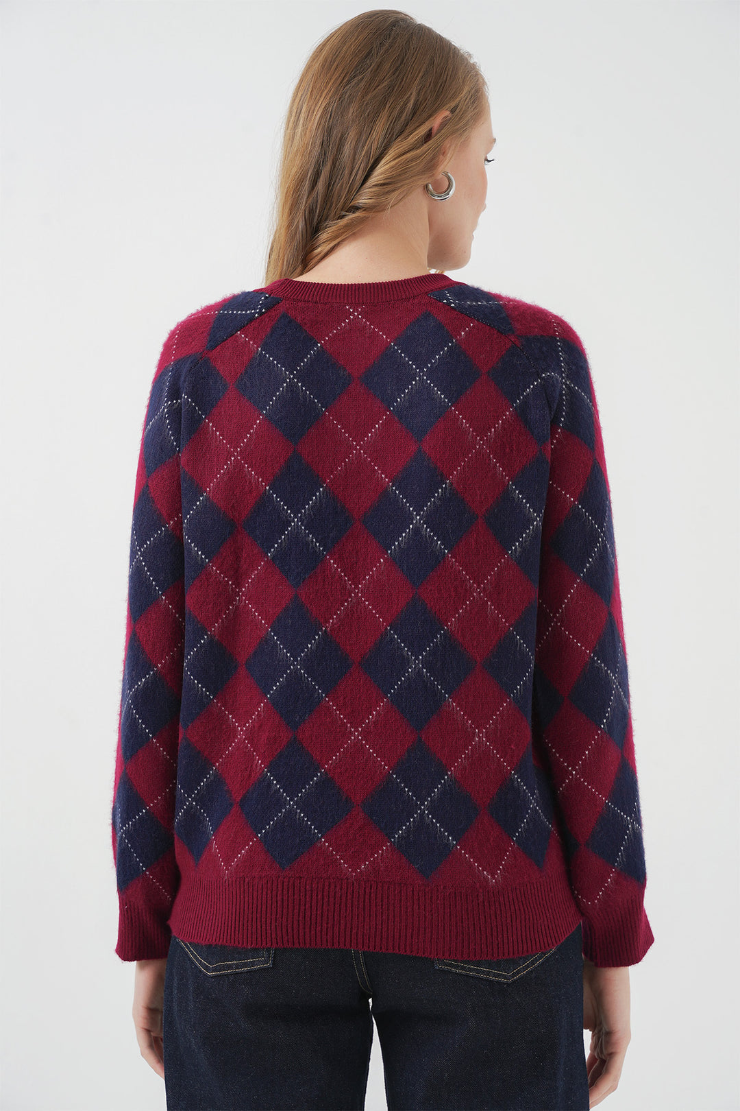 BGD Women Baklava Pattern Sweater - Navy - Gennevilliers