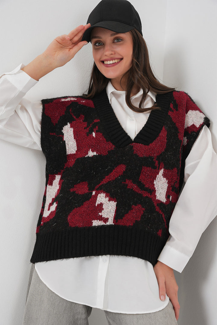 BGD Women Women's Oversized Knit Sweater - Black - Albufeira