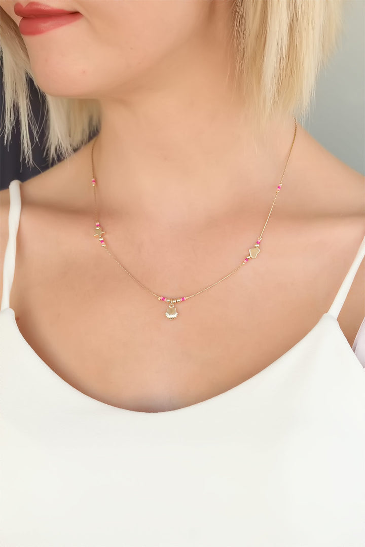 EBJ Beaded Oyster Lady Necklace - Druzhkivka