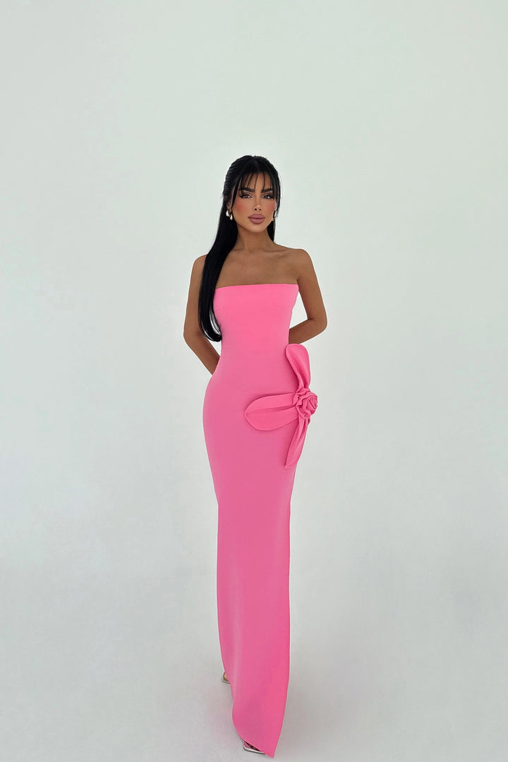 EYY Women Pembe Daysi Straplez Elbise - Bebington