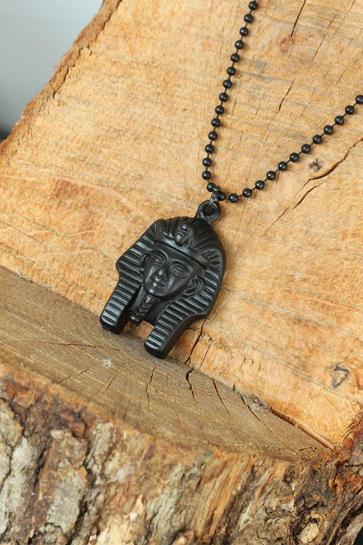 EBJ Chrome Plated Black Color Metal Firevun Design Men's Necklace - High Point