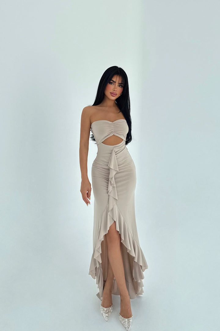 EYY Women Bej Lila Elbise - Chelles