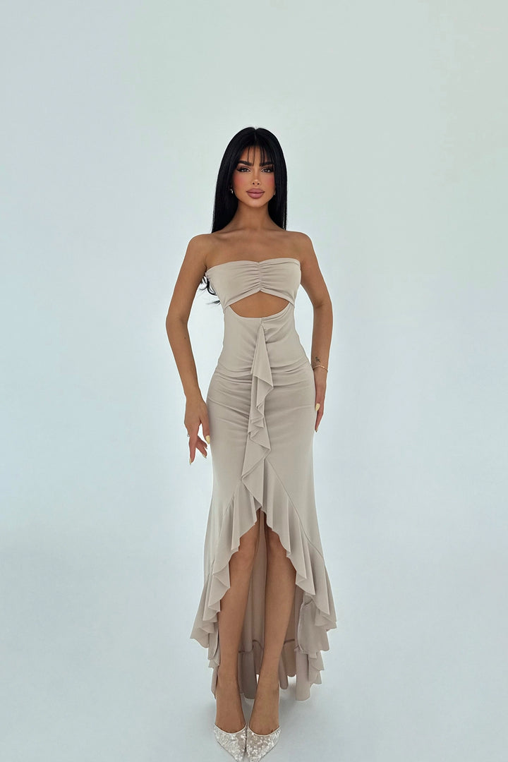 EYY Women Bej Lila Elbise - Chelles