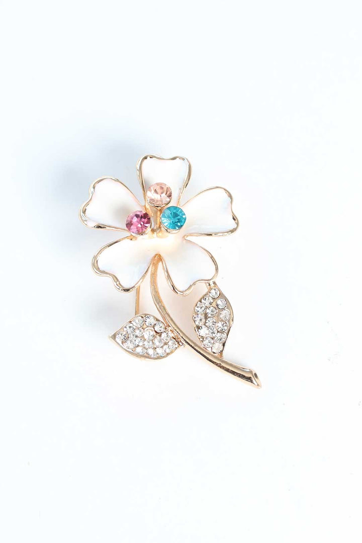 EBJ Metal Brooch with Zircon Stone - Santiago de Compostela