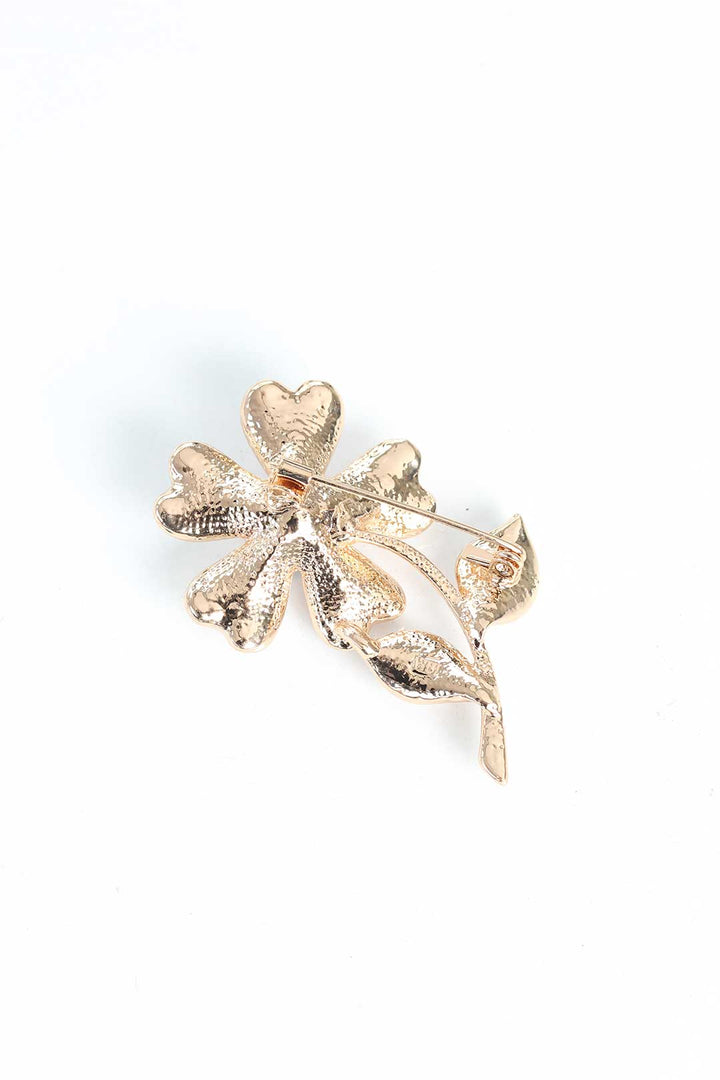 EBJ Metal Brooch with Zircon Stone - Santiago de Compostela