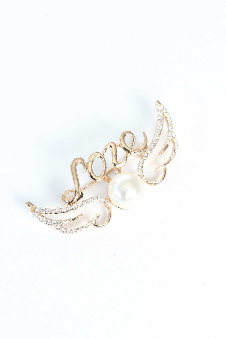 EBJ Metal Brooch with Zircon Stone - Ceres