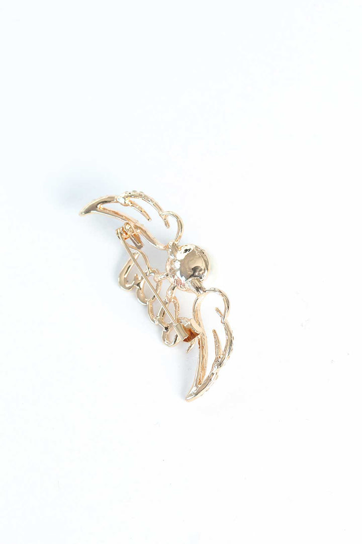 EBJ Metal Brooch with Zircon Stone - Ceres